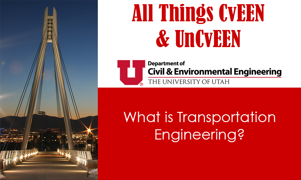 UofUCvEEN's tweet photo. Time for our 3️⃣rd #AllThingsCvEENAndUnCvEEN inquiring about different disciplines at #CvEEN. Who can tell us what #TransportationEngineers do? #TransportationEngineering #CivilTrivia https://t.co/UqEUj4OViD