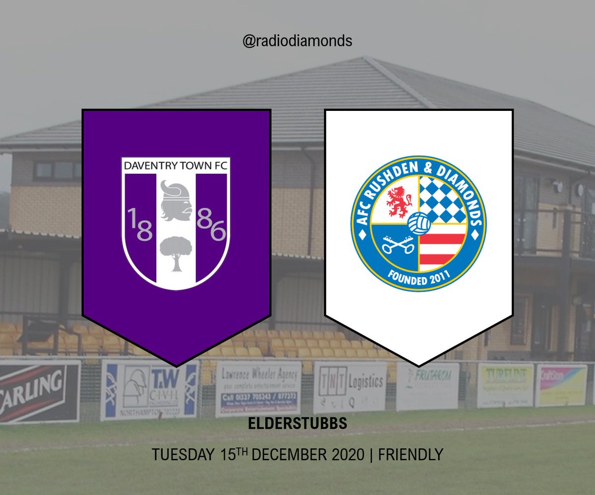 IT’S MATCHDAY!

Diamonds face Daventry Town in a friendly match.

Unfortunately, Radio Diamonds will not be broadcasting this evening but keep tabs on our official club socials for updates.

Kick-off is 19:45.