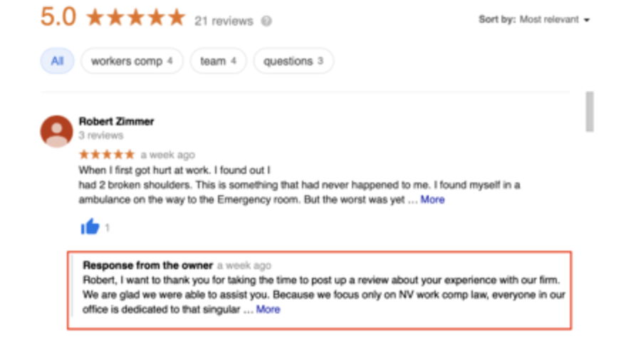 MarketJD's tweet photo. Tip #3️⃣
Manage reviews.
Google encourages customers to leave reviews and encourages business to respond. You should always reply to ALL reviews, positive and negative. Customer feedback will increase your visibility and help your law firms transparency. 
https://t.co/OXZY6Ec7EK https://t.co/UQRjDSsIZt