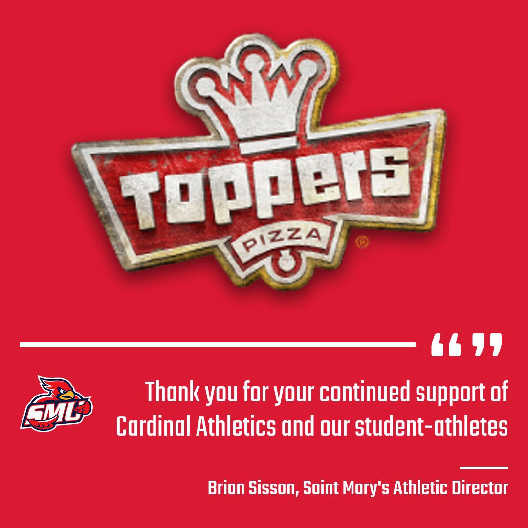 briansisson11's tweet photo. Thank you to @ToppersPizza for their continued support of @SMUSID and our student-athletes. Thanks for the coupons in our student care packages and for enhancing our game day experience. Make sure to pick up Toppers this holiday season. #12DaysOfThankYou #Day7 https://t.co/aW8Nnu12jp