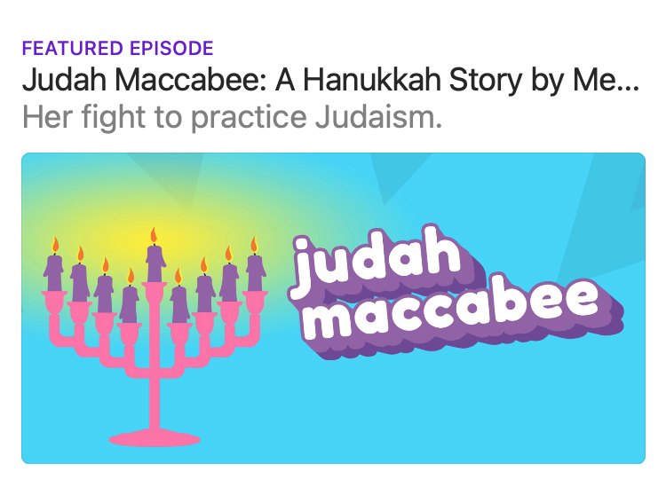Shoutout to @meganbagala, Lead Actor for #TheHuntedEncore, and my co-development director for the new audio fictions we're making for <a href="/TheFntsyNtwrk/">The Fantasy Network -website closed Jan. 31st 2023</a>. Her original #Hanukkah musical for <a href="/girl_tales/">Girl Tales</a> is featured by <a href="/ApplePodcasts/">Apple Podcasts</a> today!

podcasts.apple.com/us/podcast/jud…