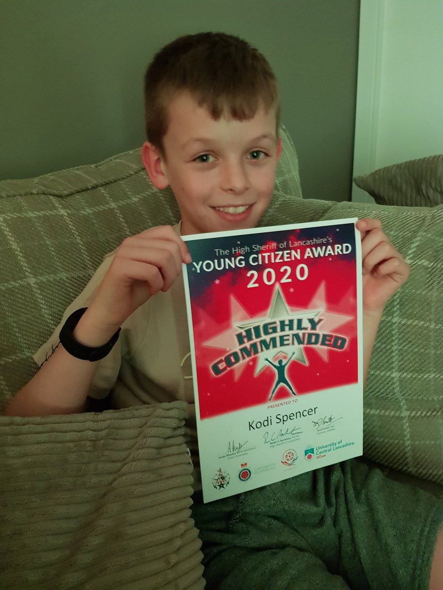 ricjuadelekodi's tweet photo. Thank u @CatherineG2009 for nominating kodi . He is over the moon with his certificate. 

@HSLancs @StrikeLane #mylittlestar https://t.co/EY7l8TNSBJ