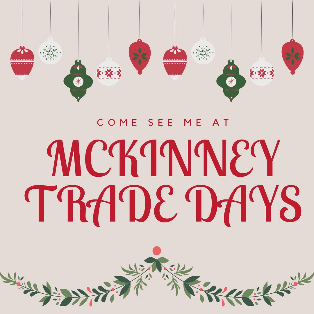 grady_ln's tweet photo. Are you local to the DFW area? 
Come shop Grady Ln in person! 🤩

Grady Ln will be at MCKINNEY TRADE DAYS this weekend! Come get your last minute Christmas Shopping in! 😘 
• December 18-20
• Friday 8-4, Saturday &amp; Sunday 8-5
• 4550 W University Dr. McKinney, Tx 75071 https://t.co/gbuRX3XfwU