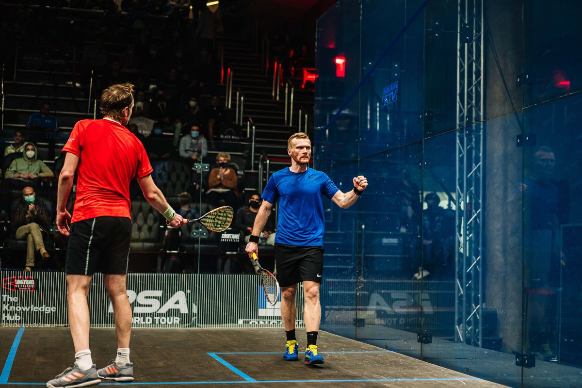 PSASquashTour's tweet photo. 🗣️ "I worked hard for that. I was covering so much of the court from the first point straight through to the last basically."

A showstopper of a match between @JoelMakin and @james_willstrop went the way of the Welshman at the @BlackBallSquash ⬇️

https://t.co/xqTf33L1vx https://t.co/tqeZV9OisY