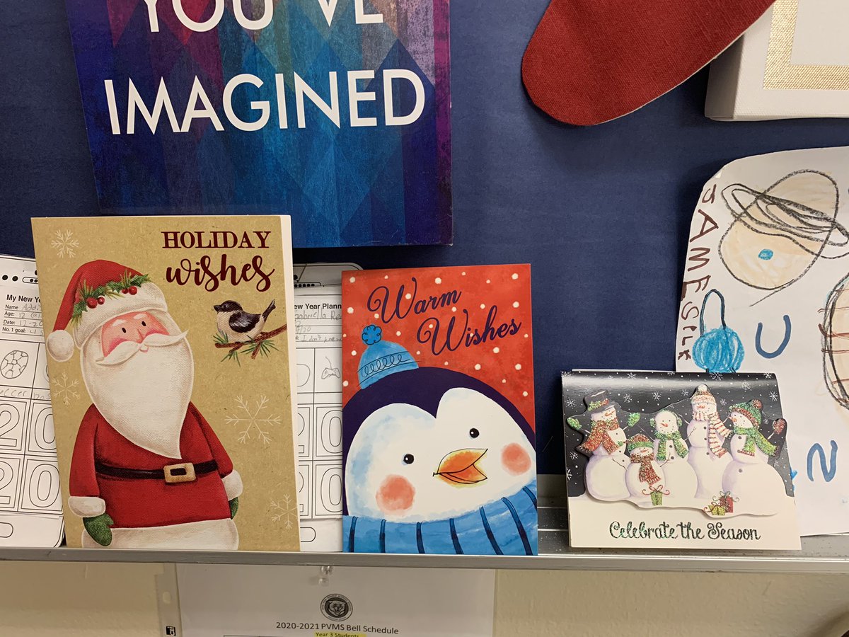 rspolk's tweet photo. ‘Tis the season for #joy! I love receiving holiday cards - it brings me lots of joy ❤️ #LightUpDecember @mhetzlernettles @PineViewMiddle https://t.co/n2TuJAgGZ5