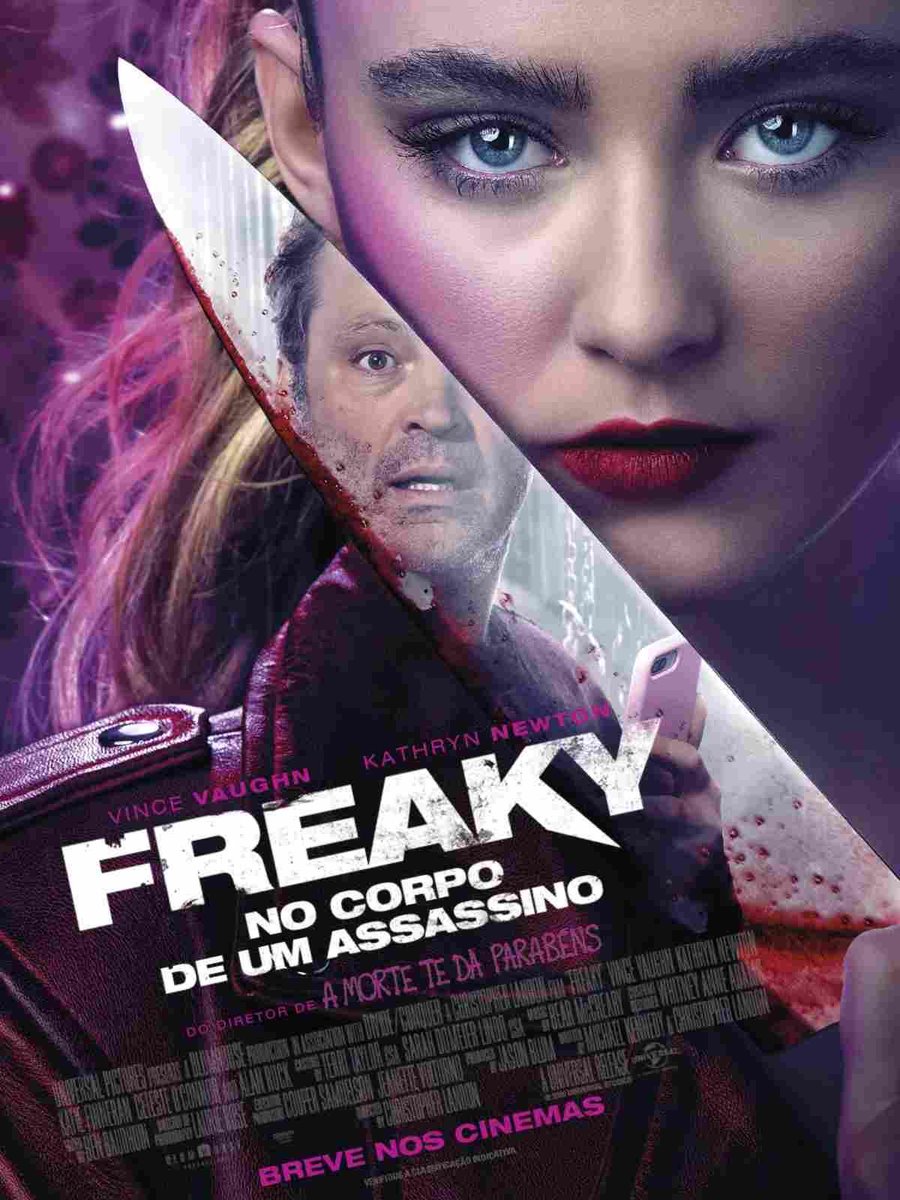 📢#Freaky - No Corpo de um Assassino 

Ano:2020
Elenco: #KathrynNewton #VinceVaughn #UriahShelton #MishaOsherovich