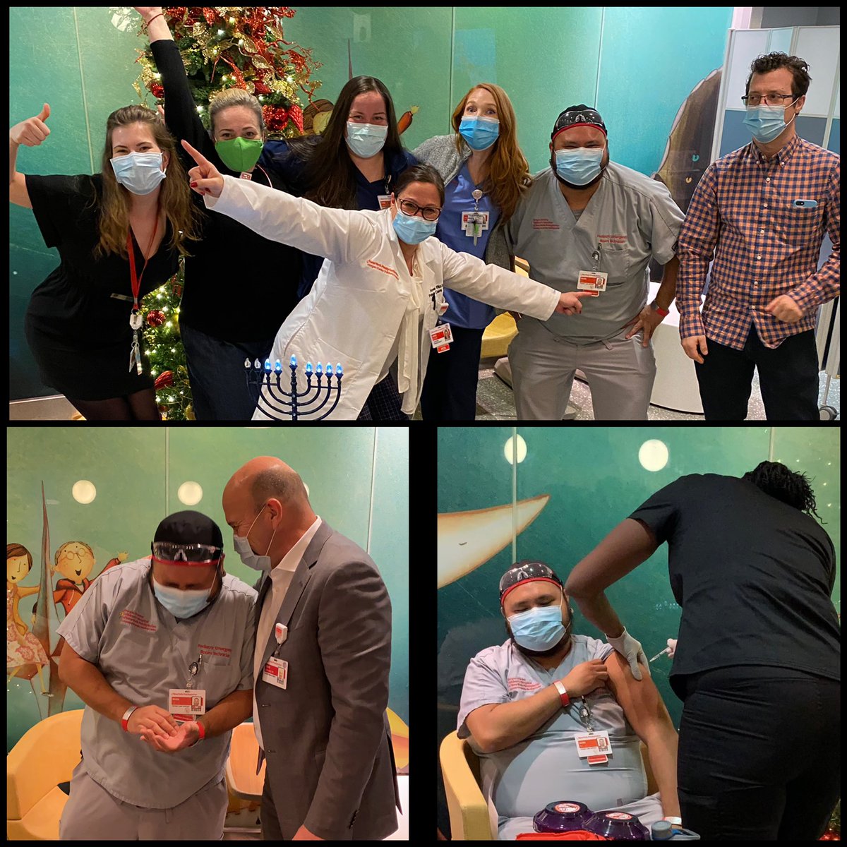 It’s a great day! Mark Co ERT was the first MSCH employee to receive Pfizer’s COVID-19 vaccine!! Amazing things are truly happening here!! <a href="/Vepuka_NYP/">Vepuka</a> <a href="/BernadetteKhan/">Bernadette Khan</a> <a href="/calbanese722/">Craig Albanese</a> <a href="/nyphospital/">NewYork-Presbyterian</a>