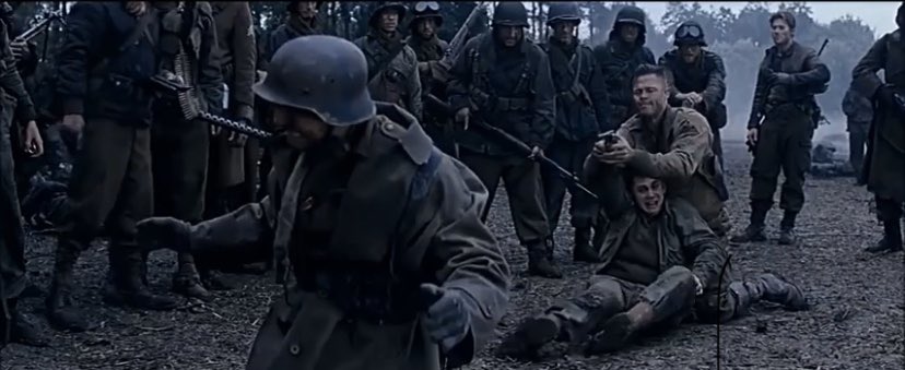 Mercy- should German soldiers be shown any? No, of course not. I’m Band of Brothers, Saving Private Ryan, Inglorious Basterds and Fury, surrendering or surrendered Germans are gunned downSometimes for a “cool” factor, sometimes for laughs, or because “they deserve it”