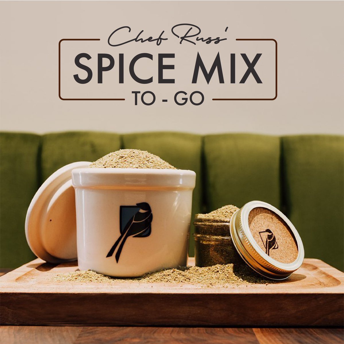 Wish your food had the same zest as Ludivine's entrees? Purchase one of Chef Russ' Spice Mix To-Go! Two sizes available. Look on our website for more purchasing info! 😀