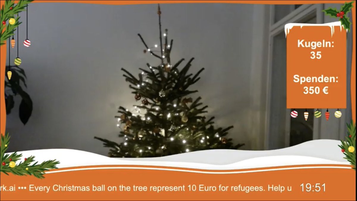 Unser 🎄 im Live Stream. 10 EUR für eine Kugel spenden. Denn jede Kugel hilft dort, wo das offizielle Österreich nicht helfen konnte. Also los 👉 kraftwerk.ai