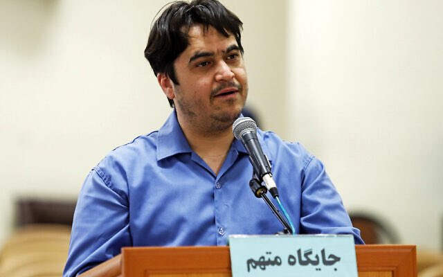 AIPAC's tweet photo. #RuhollahZam was a courageous journalist living in France following Iranian threats to his life.

Iranian agents kidnapped him last year.

On Saturday he was hanged.

The execution is the latest in a long history of Iranian dissident killings.

Read more: https://t.co/IUTVPRx3GW https://t.co/1Rk4oMAVF8
