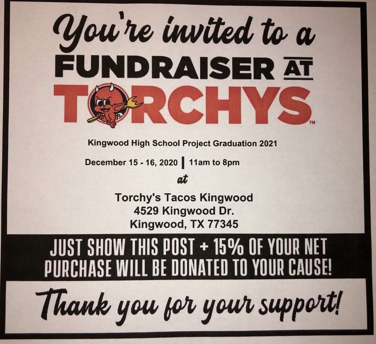 khs_projectgrad's tweet photo. ⁦@HumbleISD_KHS⁩   Support your student during finals with a little queso!  And benefit the senior class while you’re at it.  Today AND tomorrow! https://t.co/LsvZO0cJyQ