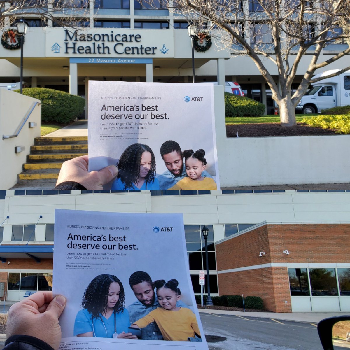cv7611's tweet photo. Out and about educating our doctors and nurses know about AT&T best offers. #winlocal #FirstNet #SilverCommons @mayraj_perez @MightBeMikeB https://t.co/pgvn5TFTWr