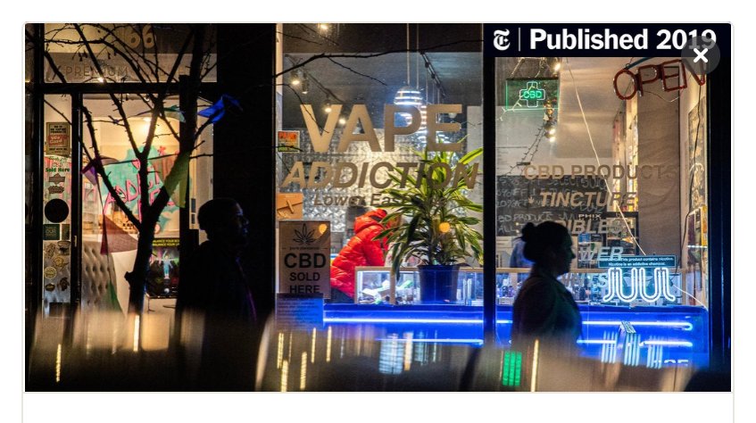 StatutoryVapeBk's tweet photo. How Juul Hooked a Generation on Nicotine
via @nytimes 
https://t.co/JUCJSa0YAy

#TeenVaping #DitchJuul #TuesdayMotivation https://t.co/QebGJRsMp7