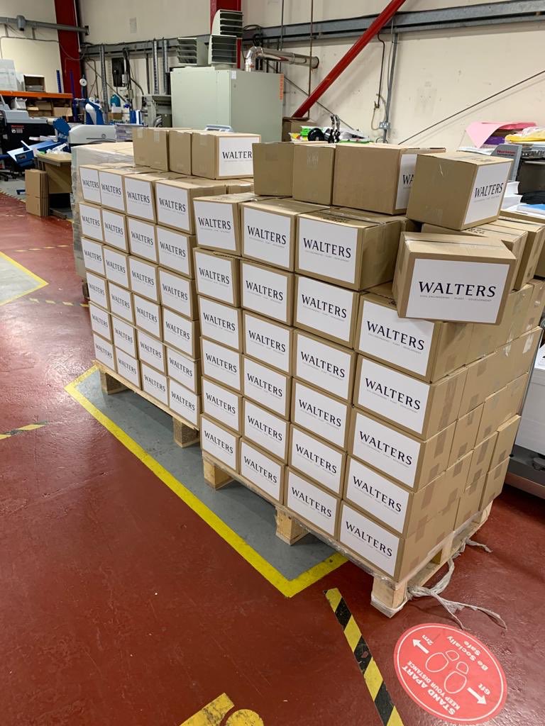 TheWaltersGroup's tweet photo. Busy time arranging despatch across Uk of Employee #2021 Back to Work Packages #waltersway #safetyhandbook #thankyou #loyalworkforce https://t.co/IqFHBODBTe