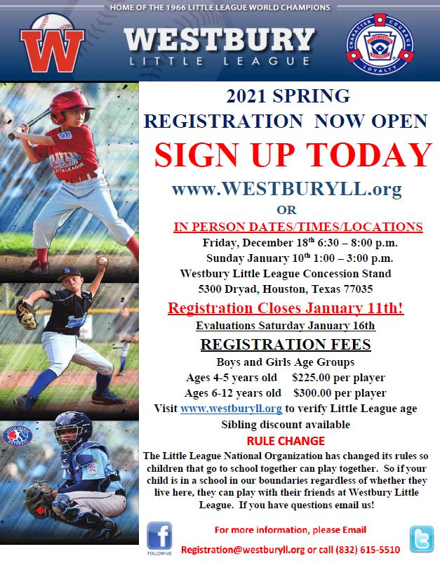 Baseball is right around the corner time to get your kiddos signed up soon.    T-Mobile has a a program that will assist with registration fees.  More information at

littleleague.org/call-up-grant-…
