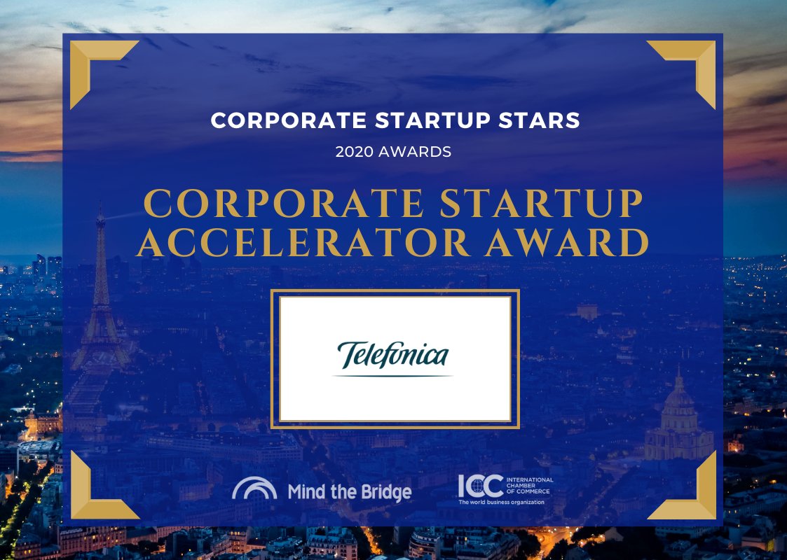 MindTheBridge's tweet photo. #MTBCSS 2020: For evolving their formula over time and producing success stories, the Special "Corporate Startup Accelerator" Award goes to... @Telefonica! #startup #accelerator #openinnovation https://t.co/juE1CSW8lh