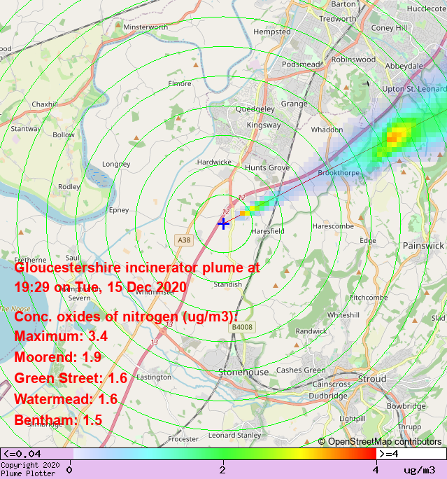 plumeplotter's tweet photo. Latest Gloucestershire incinerator plume plot, 19:29 15/12/20 #Moorend #GreenStreet #Watermead https://t.co/mtbEc3uClI https://t.co/lJ9VGK6kQh