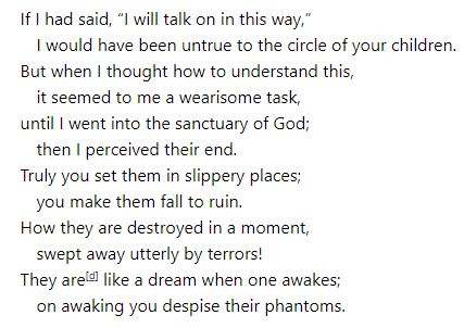 There is also this excerpt in Psalm 73. It complains of how the wicked(gentiles probably) are prospering while the righteous aren't. But then the narrator sees their end in the sanctuary. I'd have to wonder if this wasn't literal. Referring to burning them alive in some fire pit.