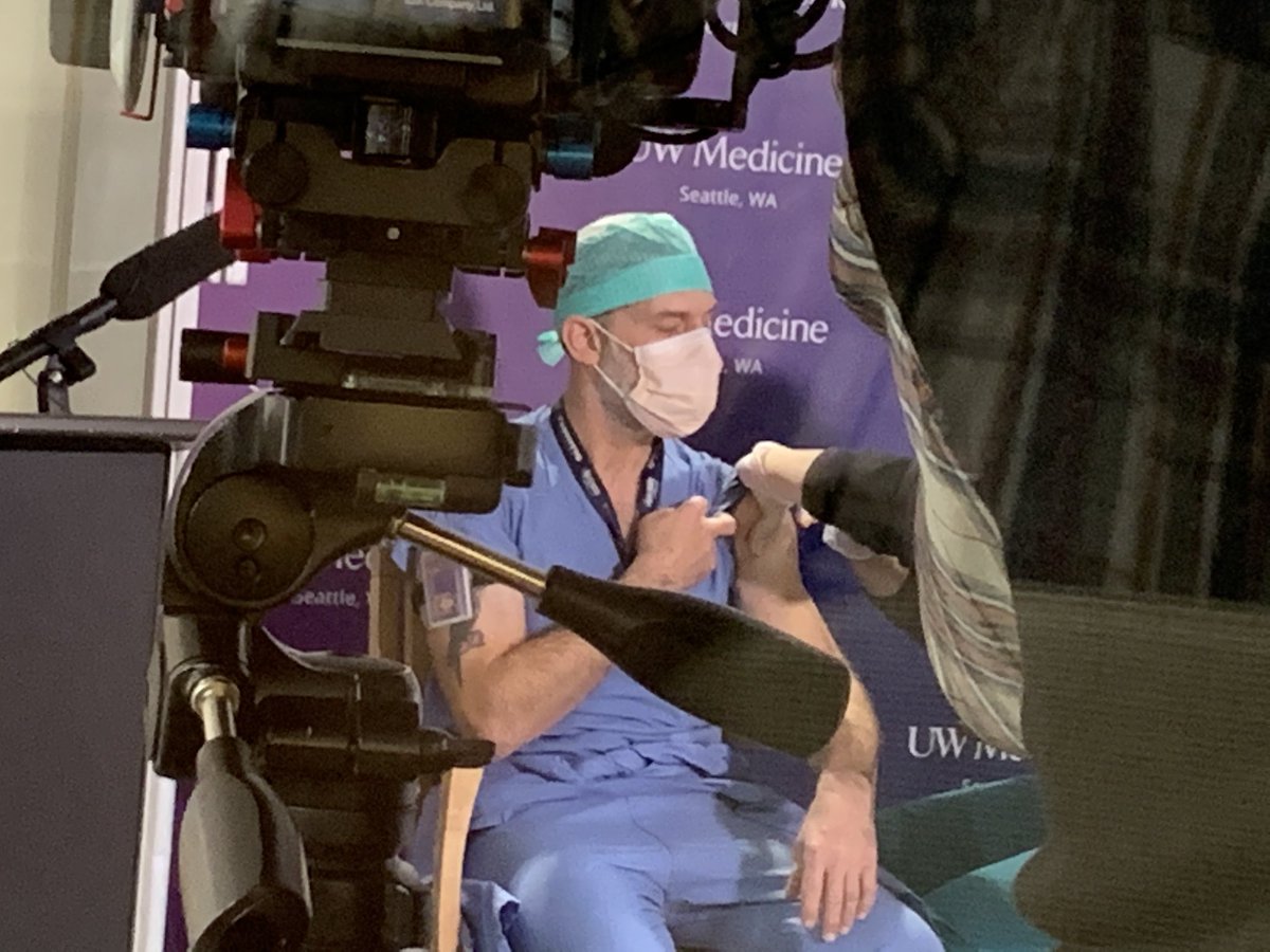 Joseph Gipson, an environmental services technician, said he did not hesitate when offered the opportunity to receive the vaccine.