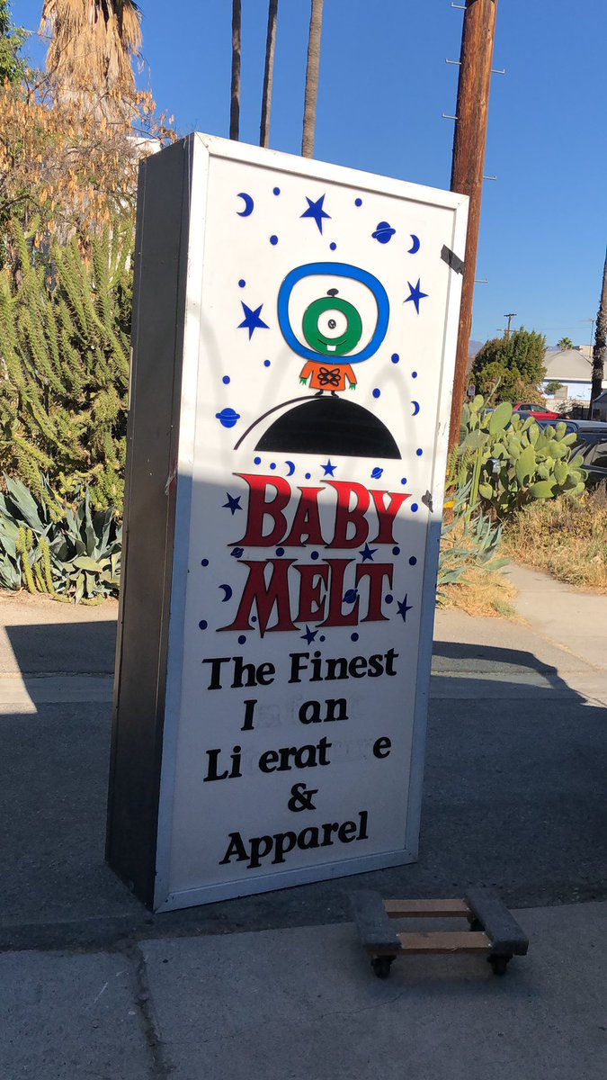 This pop culture monolith weights 500 lbs &amp; is also a relic of MELTDOWN Store 🕊. Will make a nice addition to any completist house or bring in good $ at the metal scrapyard. Don’t @ me. Luck.