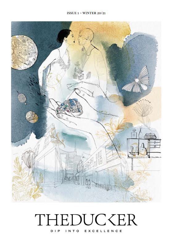 AlessandraScan4's tweet image. Watercolor and ink illustration , cover for The Ducker #watercolor #illustration #fashion #Milano #accessory #design #watch #jewellery #beauty #moda #Perfume