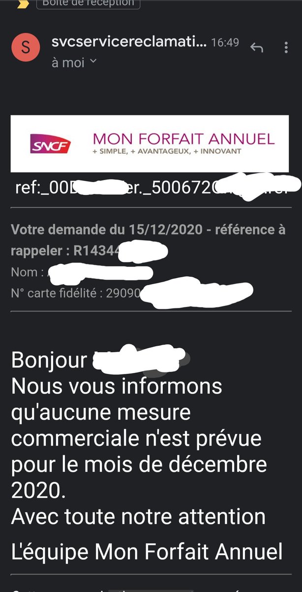 cyberlex7's tweet photo. @CollectifLADALA @xavierbertrand @C_MORANCAIS @MKaramanli72 @SartheInfos Le service client m'a confirmé ce jour qu'aucune mesure commerciale n'était en place. https://t.co/lIVxPOFCCu