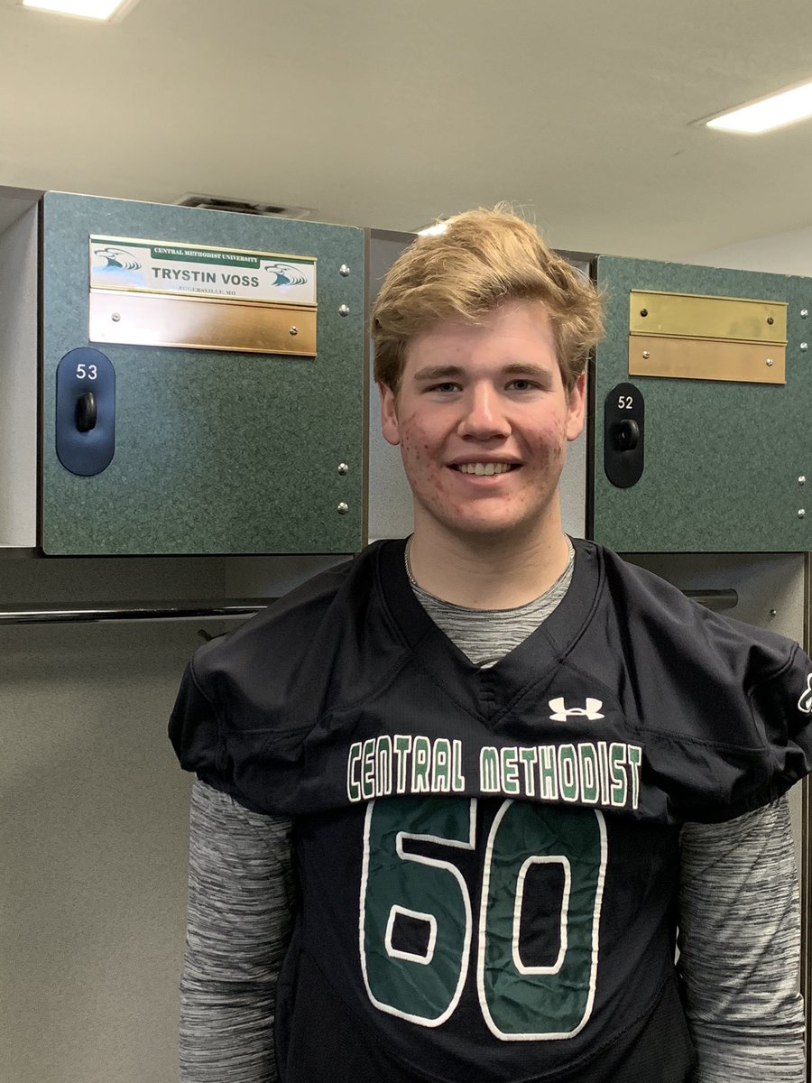 I had a great visit yesterday at Central Methodist University! Great to meet the coaches and see the campus! <a href="/_c0achB/">Jacoby Bellard</a> @DaveYanak <a href="/CoachPerrone/">Coach Perrone (My Recruits)</a>