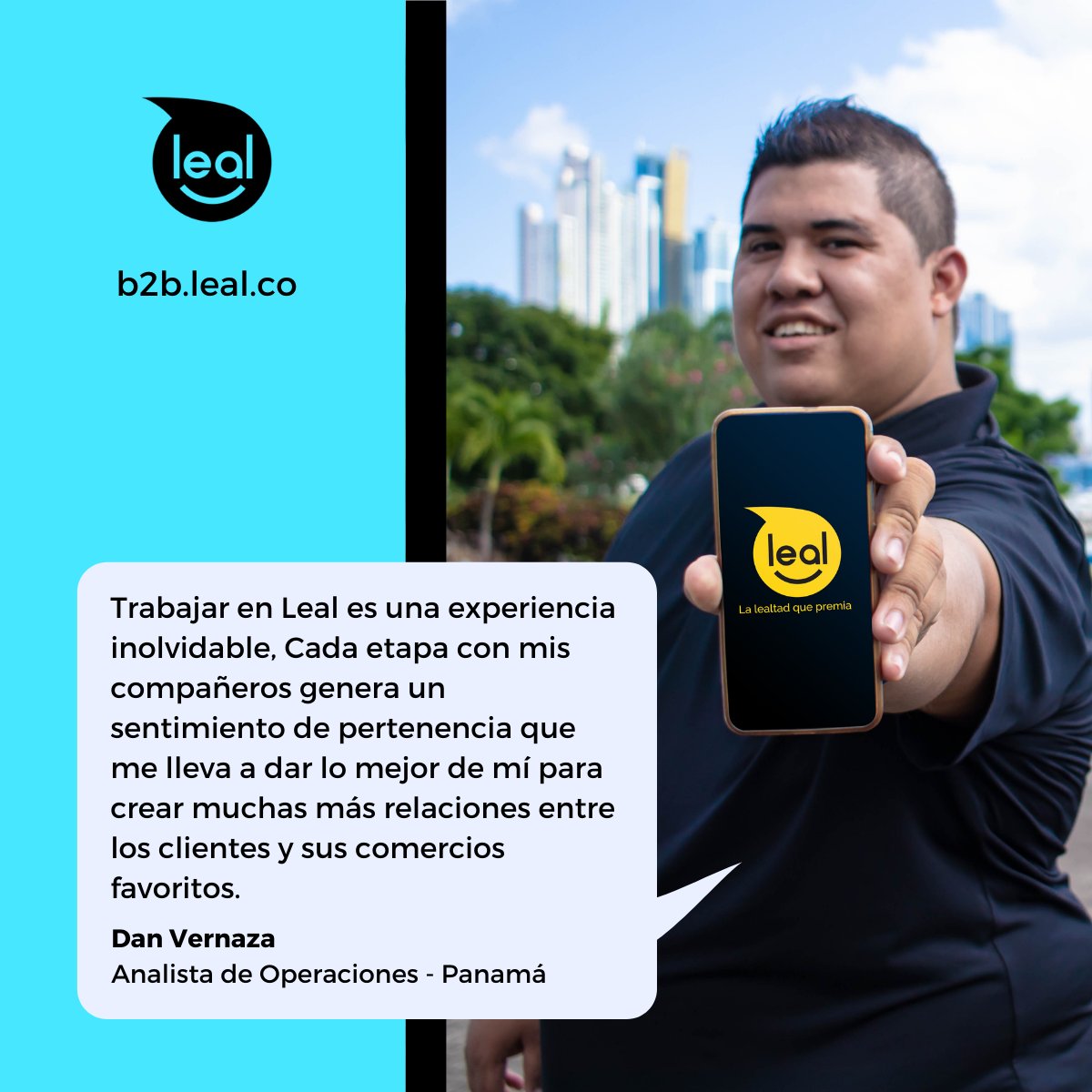 SomosLeal's tweet photo. En Leal, el trabajo en equipo 🤜💥🤛 nos anima a darlo todo cada día en nuestro propósito de crear y fortalecer las relaciones entre los comercios y sus clientes ✔.
#SomosLeal #Equipo #Clientes https://t.co/msli8ftnnX