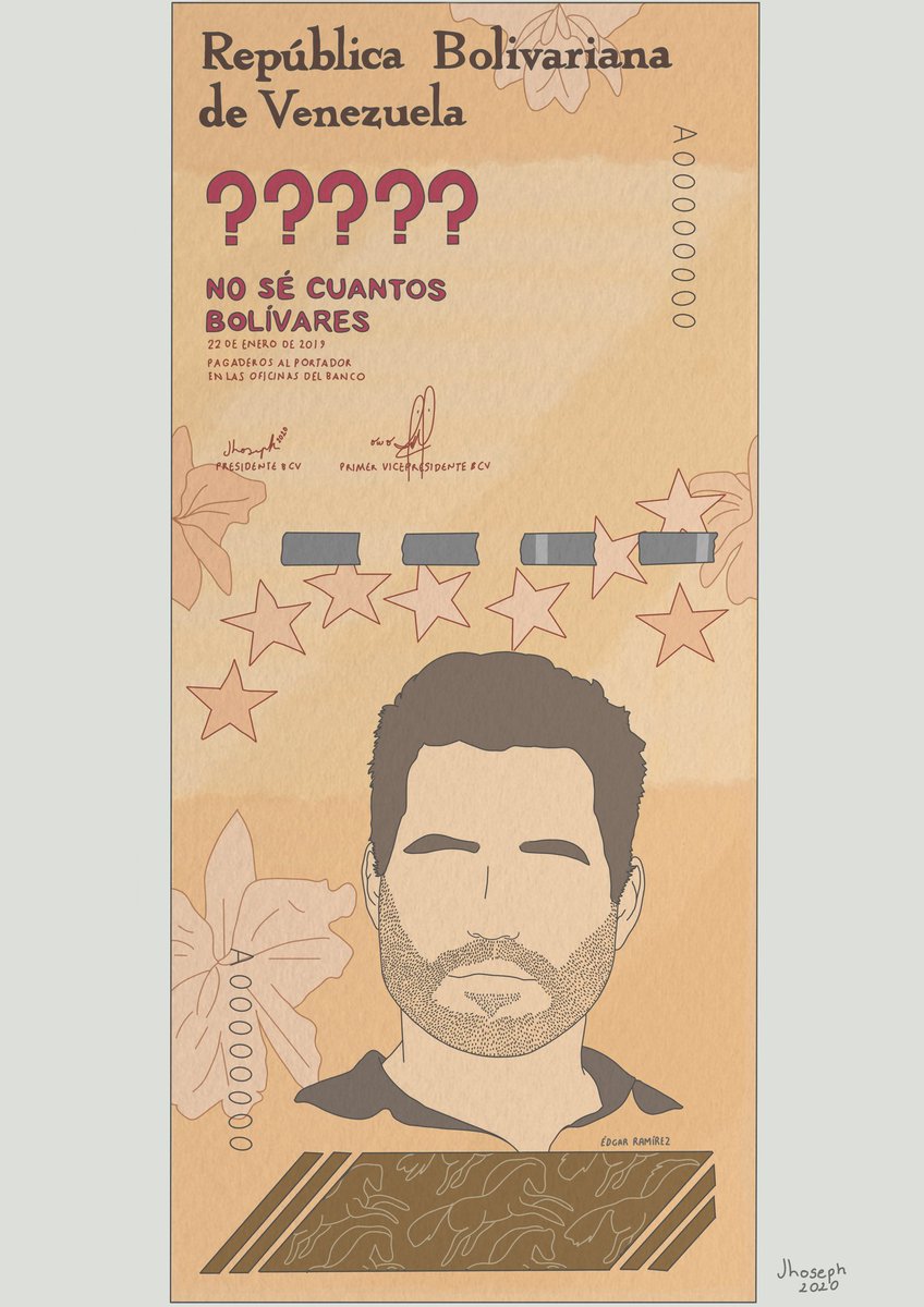EscuchemosRock's tweet photo. Hice el diseño de un nuevo billete en donde aparece @edgarramirez25 🥰 este no tiene denominación porque la moneda venezolana es una locura.
No es un diseño perfecto pero a mí me gusta. 😊 https://t.co/Bn6GH68nFM