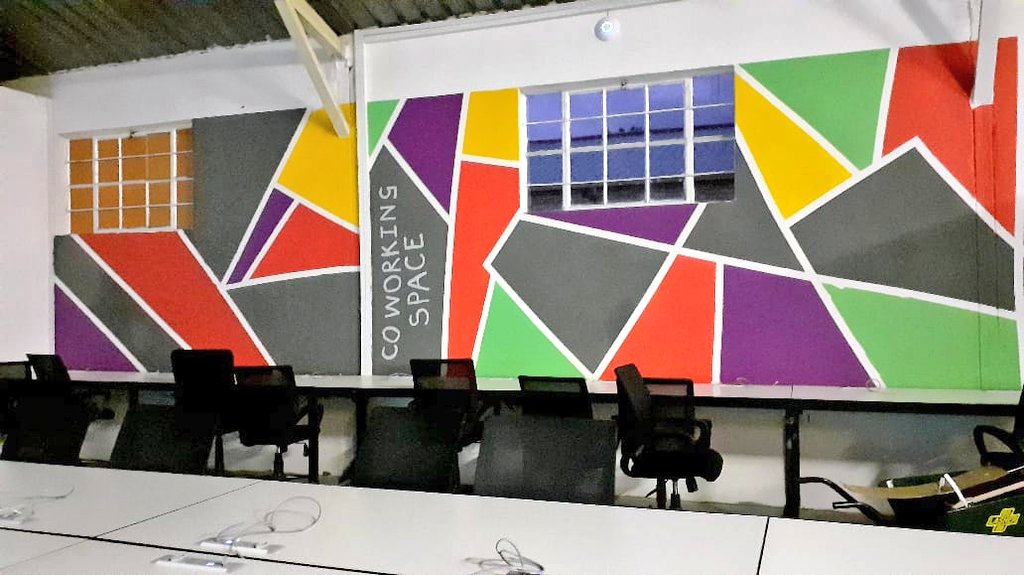 MafIHub's tweet photo. We are gradually bringing colour to Mafikeng.... Mafikeng Digital Innovation Hub, the home of Innovators.....#BuildingCapable4IRArmy @Stellarated @Seda_dsbd @MizKhu @Kenetswe2 @Pinky_Kekana1 https://t.co/6VzfQt63my