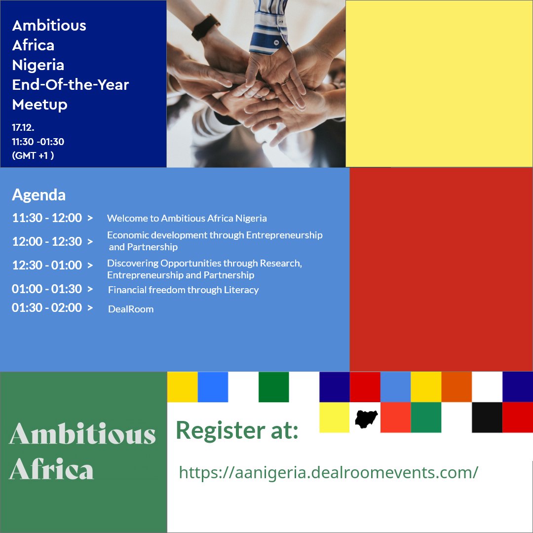 Click the link to register and join Ambitious Africa Nigeria End of the year meetup instagram.com/p/CI1JOweH3tw/…