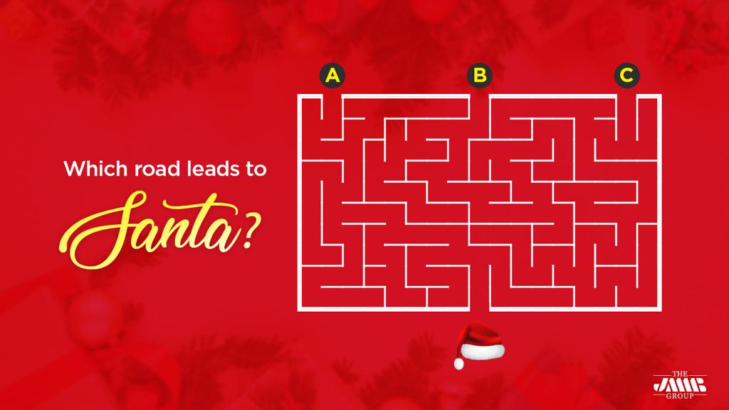 JMMBGroupJA's tweet photo. Think you can find your way to Santa? 🤔 Give it a try and tell us what route you used in the comments below.
Ready. Set. Let's Go! 🎅🏼

#JMMB #YourBestInterestAtHeart #RoadToSanta #ChristmasCountdown
#FestiveFun https://t.co/xmGsOKAQFT