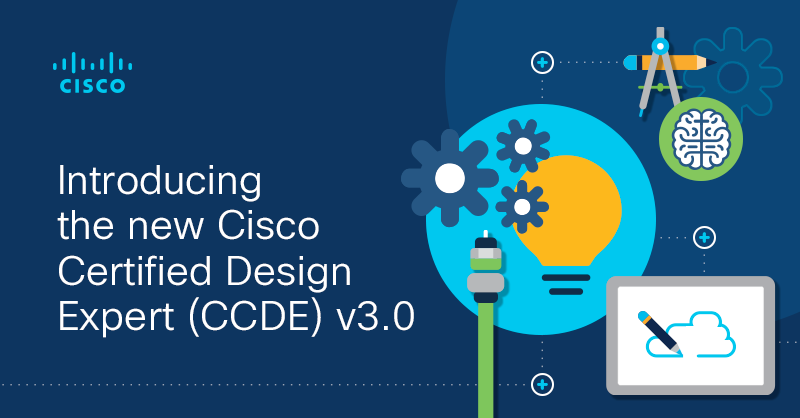 ANNOUNCEMENT: Get ready for the Cisco Certified Design Expert (CCDE) v3.0, the most significant refresh since our last blueprint published in 2013. All-new #CCDE Written and Practical exams will be available November 2021.

Learn more: cs.co/6017HPxTL 

#CCIE #CiscoCert