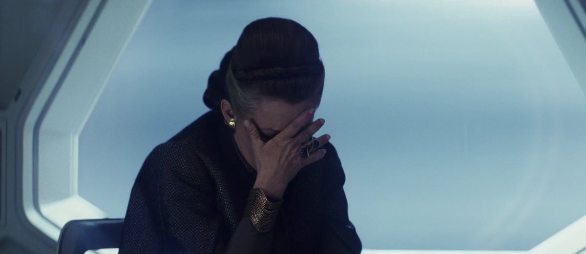 artwithinpod's tweet photo. It's intimate, solo moments like these that make The Last Jedi so special 3 years later. Rian Johnson always embraces the silent grief - and sometimes, the quiet joy - that his characters feel when nobody is watching. That shot of Leia alone gets me every time. https://t.co/LeSWp1K5Sx