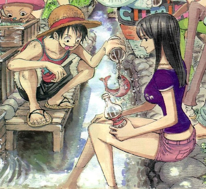 DYKENAMl's tweet photo. good evening here’s luffy making a fish drink cola https://t.co/NhJLUhWlaZ