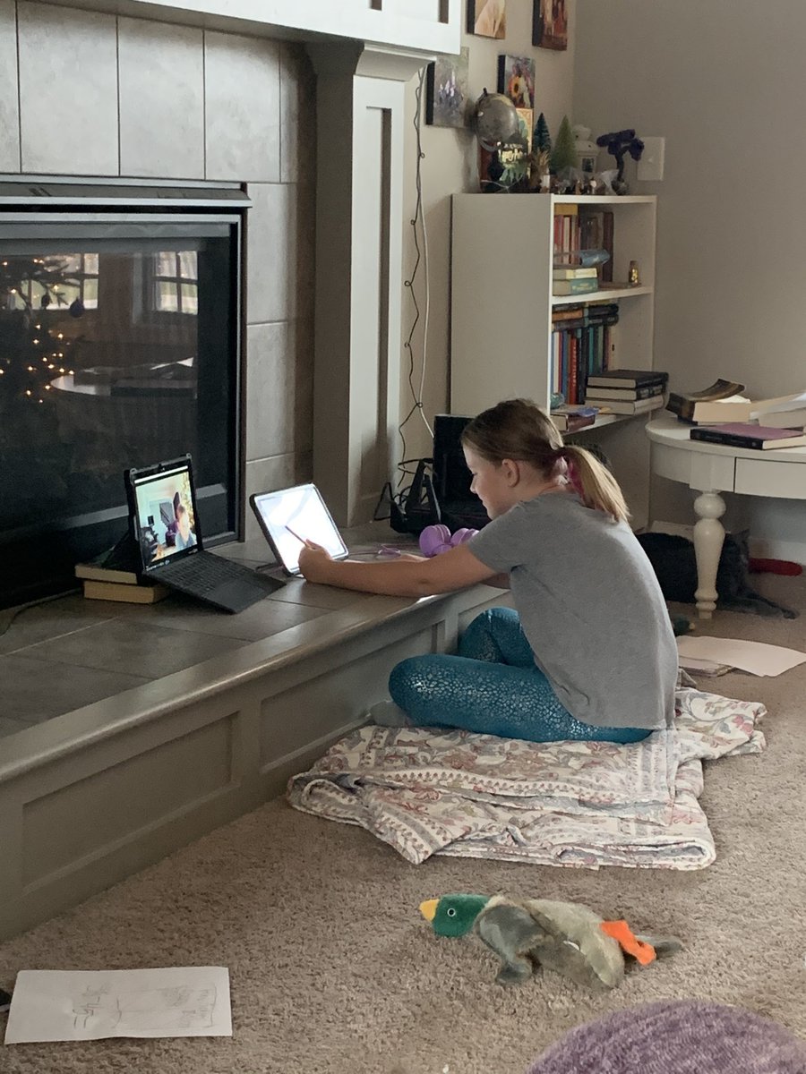 Ms_Burhans's tweet photo. Shout out to all the teachers who find a way to include those stuck at home. They are classroom management Queens 👑 @PCPioneers https://t.co/KWfwZsd2jh