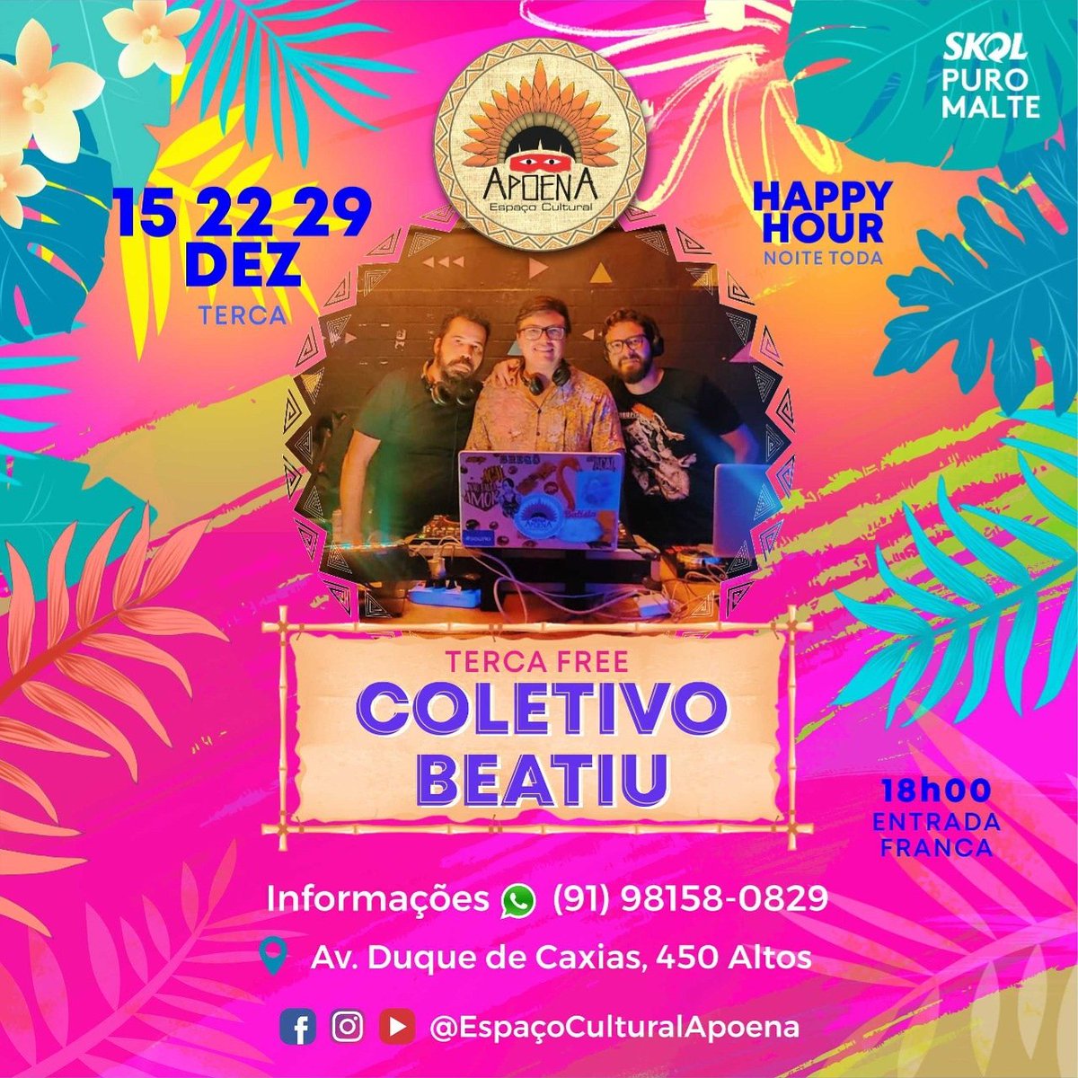 Djmegusta1's tweet photo. Hoje tem essa falange da música latina fazendo uma terça ser uma sexta no @espacoculturalapoena. Entrada FREE e aquele suingue hermoso...🍺🔥 https://t.co/hsGevIewF3