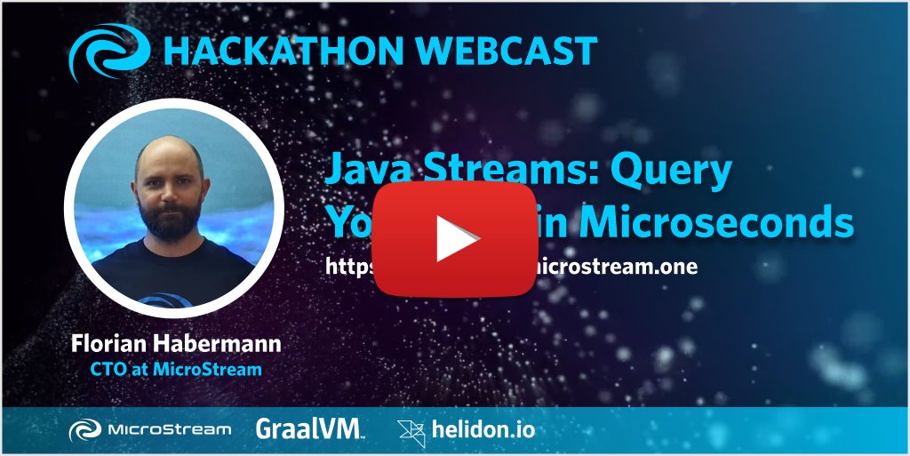 microstreamOne's tweet image. Now, our new #MicroStreamHackathon video with @FHHabermann: #JavaStreams - Query Your Data in Microseconds
In the #MicroStream paradigm we use an #objectgraph as an #InMemory #database &amp; collections to load data in RAM...
#Hackathon
Watch now: hackathon.microstream.one/index.html#Jav…