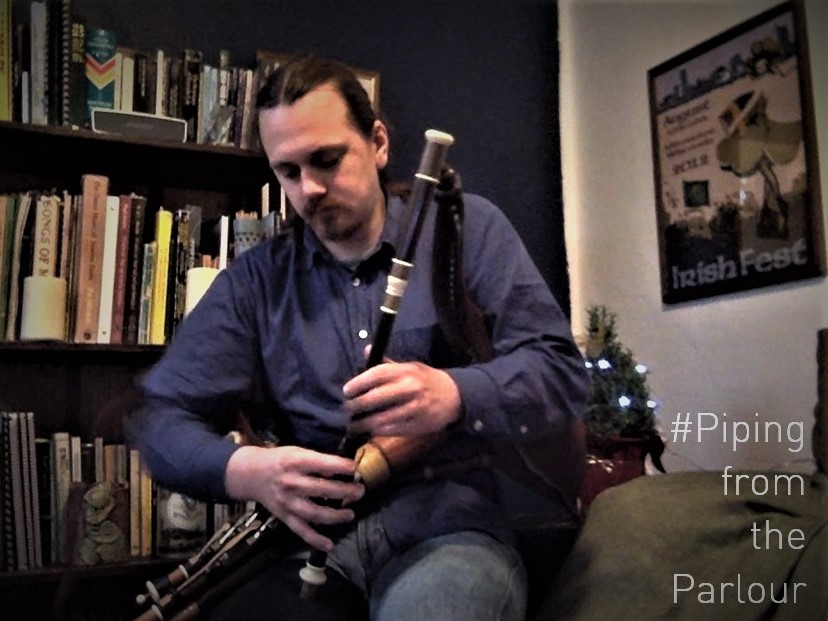 Napiobairi's tweet photo. Join us now on Facebook for a new episode of #PipingfromtheParlour! Today's guest is Tim Hill from San Francisco.

Thanks to the @ArtsCouncil_ie for making this  video series possible.
#napiobairi #uilleann #uilleannpipes #flatset #quarantunes https://t.co/iQcDODyBVo