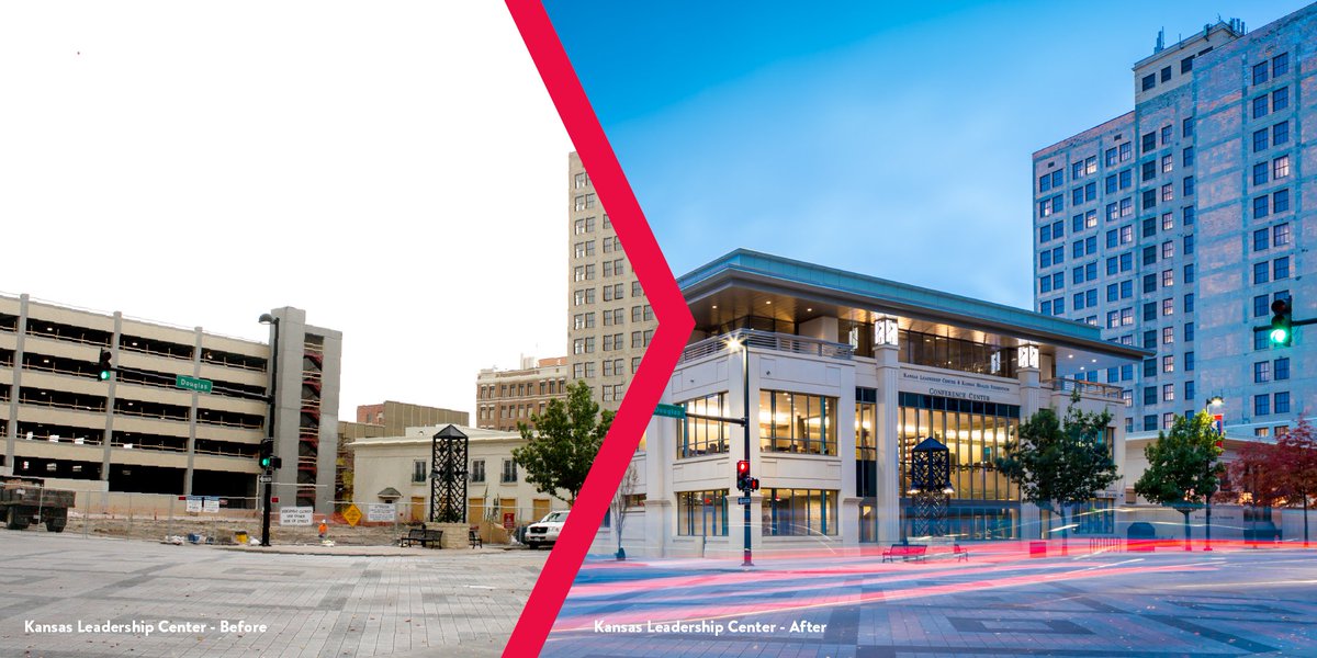 DowntownWichita's tweet photo. As we move forward with the revitalization of our downtown, it's important to remember where we started. Watch a short video at https://t.co/WShdZ4ZK1S to view more before and after photos #DowntownWichita #10YearsOfProjectDT https://t.co/NkgdN34rkb
