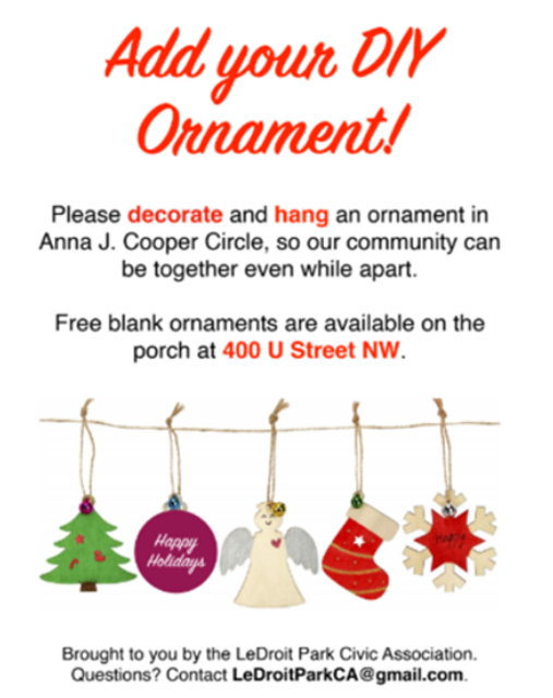 have you hung your ornament in the Anna J. Cooper Circle in <a href="/LeDroitParkDC/">LeDroit Park Civic Association</a> yet?

#BloomingdaleDC