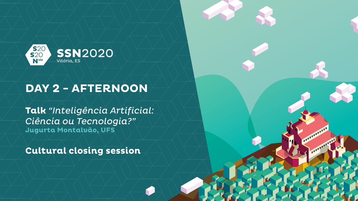SchoolSysNet's tweet photo. Jugurta Montalvão, professor at the Universidade Federal de Sergipe, presents the talk “Inteligência Artificial: Ciência ou Tecnologia?”. 

Next we will have the Cultural Closing Session, with Montalvão and Diego Wistuba (@niclabscl).

NOW on https://t.co/NcwtJ1USn7 

#ssn2020 https://t.co/LdK15emerA
