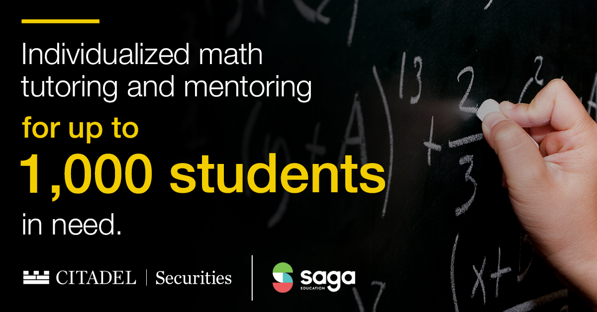 CSCareers's tweet photo. Intensive tutoring is a game changer when it comes to addressing learning loss. Our continued support of @SagaEducation expands the evidence-based math intervention for high school students in Florida. Learn more: https://t.co/xDF39af4Cy https://t.co/kCLubYdsqR