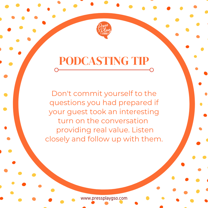 pressplaygso's tweet photo. The best #conversation is the one where all the parties involved can feel free to #express their ideas and bring value to the moment. Remember, in order to be a good #podcaster, you have to become a good listener. 

#PodcastingTip 💡 https://t.co/GyKccf9RYZ