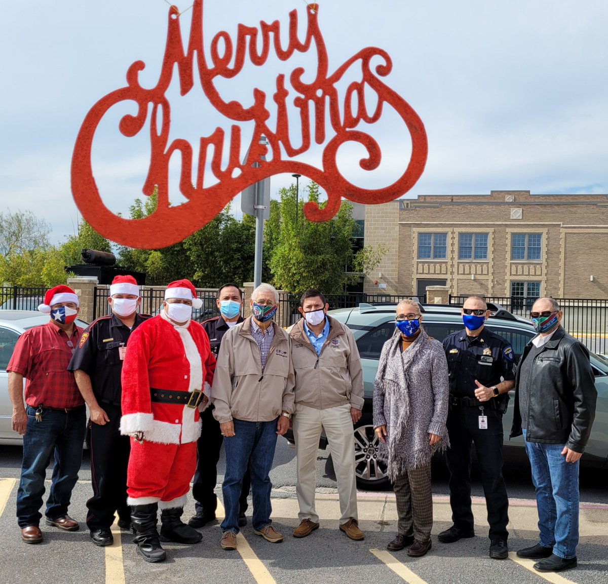 PSJASecurity's tweet photo. Happy Holidays from the security Department. Our anual Christmas luncheon 2020 version. 
Thank you #psjaisd #psjaoperations https://t.co/xIpQU5U40f