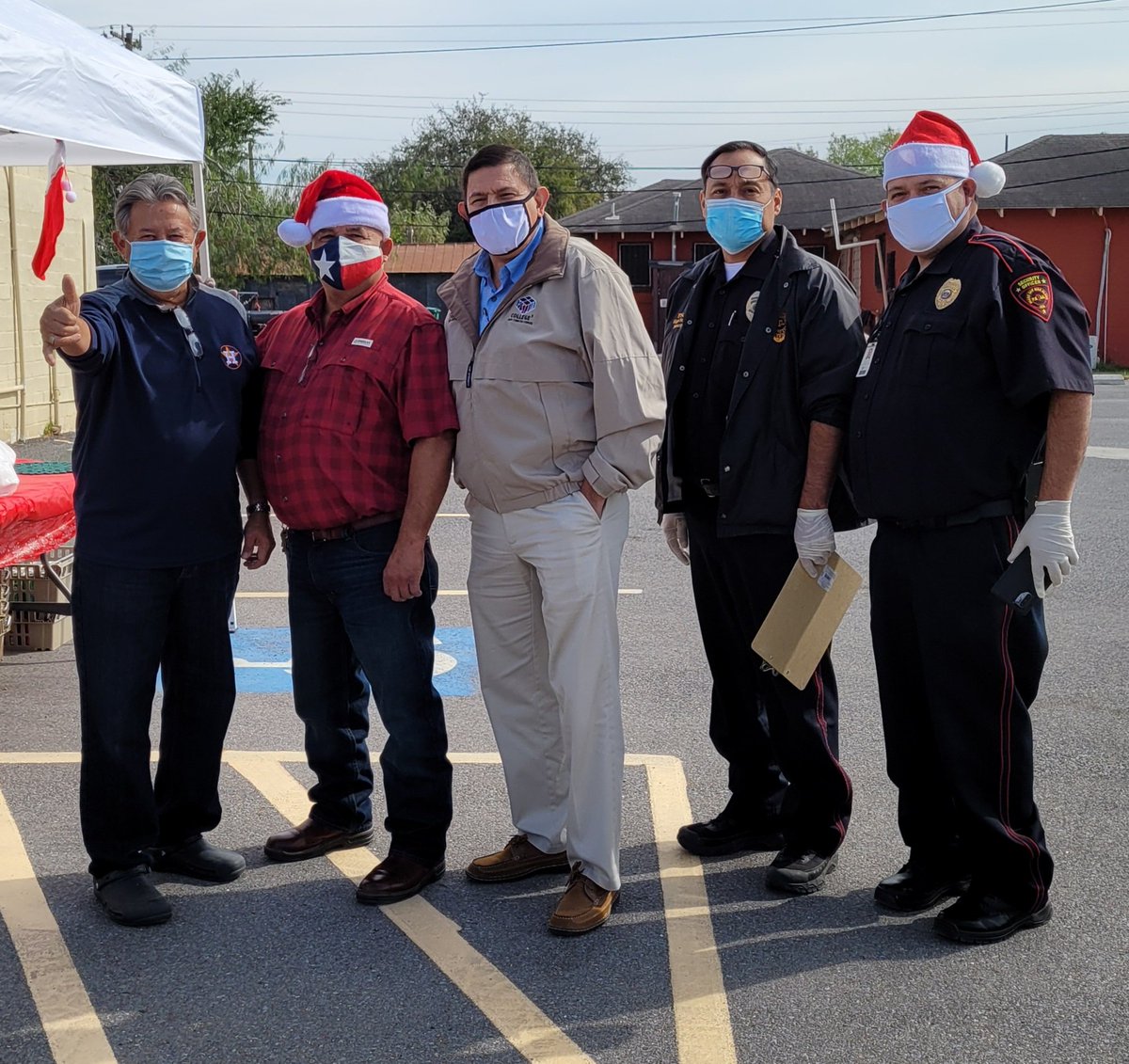 PSJASecurity's tweet photo. Happy Holidays from the security Department. Our anual Christmas luncheon 2020 version. 
Thank you #psjaisd #psjaoperations https://t.co/xIpQU5U40f
