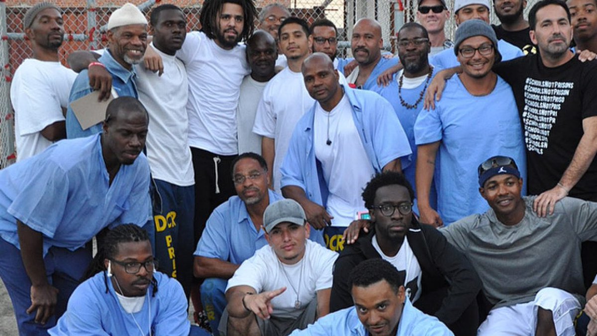 JColeDaily5's tweet photo. Throwback to when J. Cole went to San Quentin State Prison to talk and meet with inmates. https://t.co/QM43209JNA