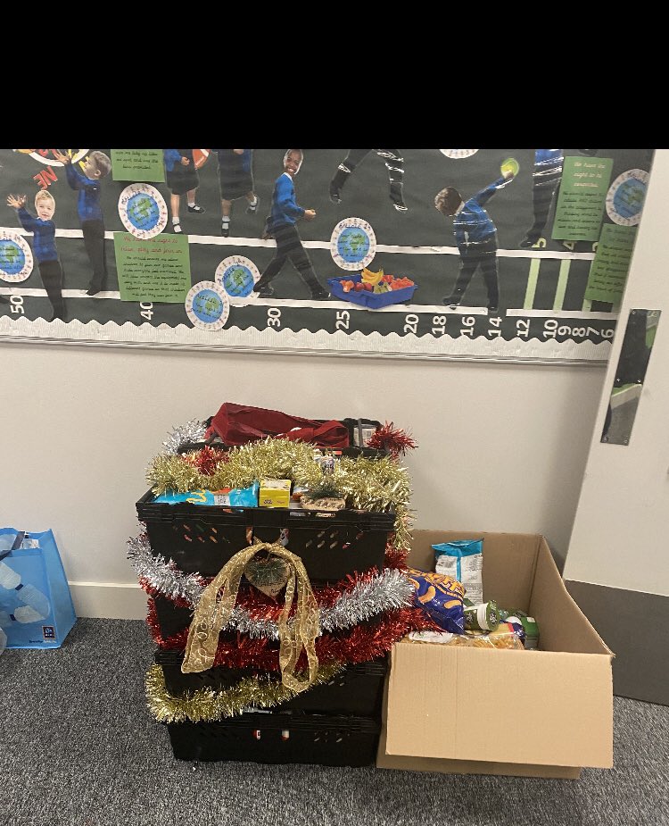 MPrimarype's tweet photo. In the run up to Christmas the children at my school  have been  bringing in items of food to donate to the local foodbank to ensure families in our community don’t go hungry this Christmas. Any chance of a retweet, the children would love it! @MarcusRashford https://t.co/N1tGN3Bb0E