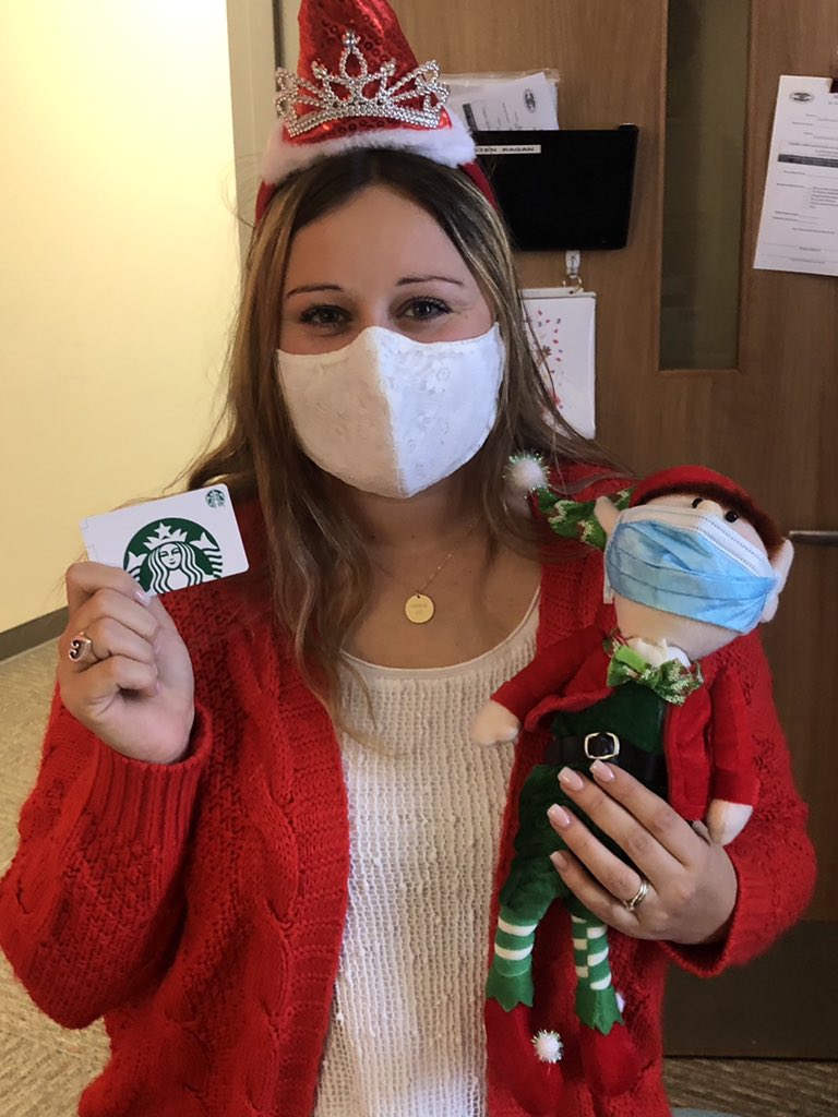 Our winners from Monday and Tuesday. Timmy the @TimberviewMS elf needs to do better at hiding!